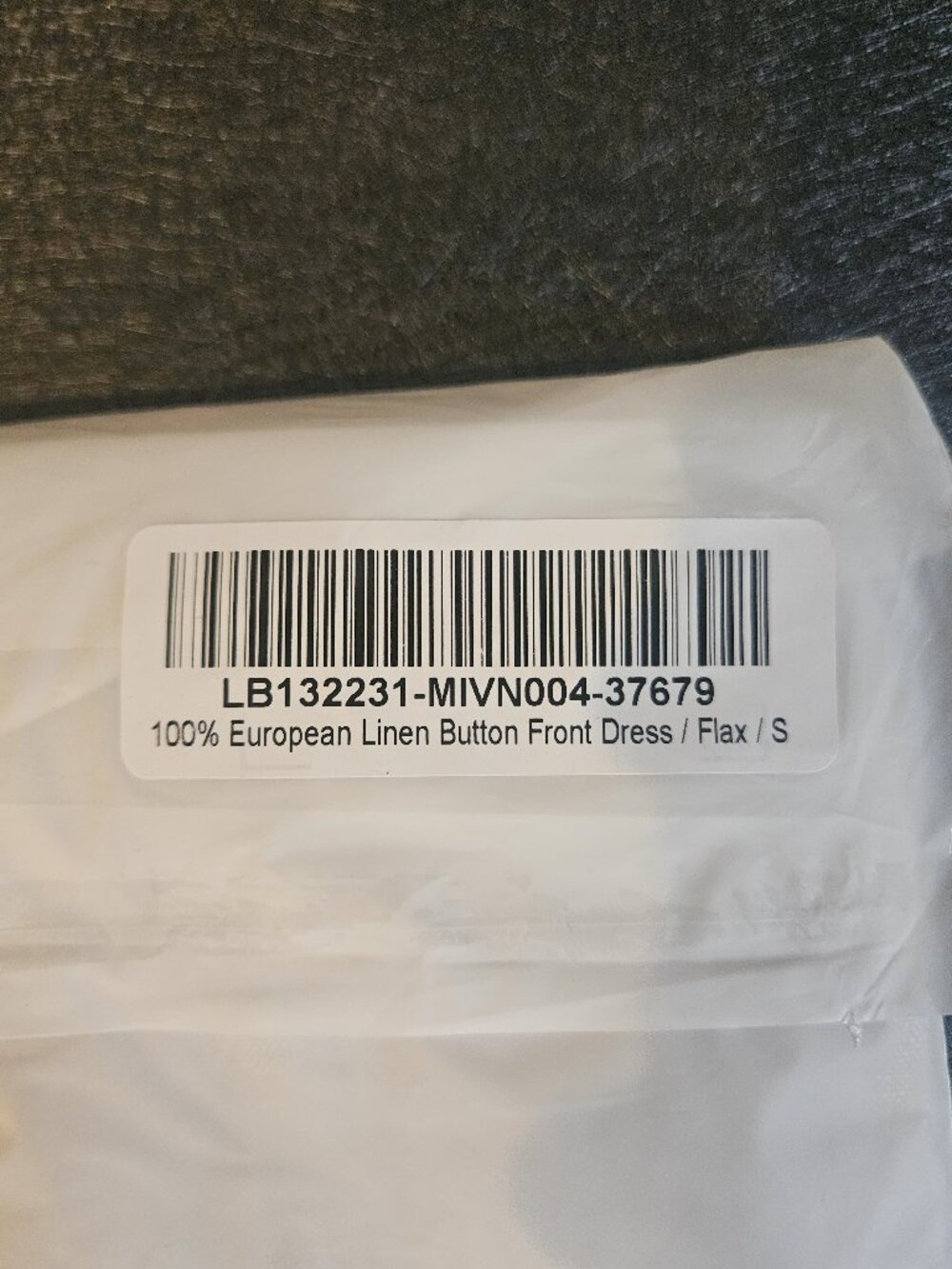100% European Linen Button Front Dress in Flax - Picture 3 of 9